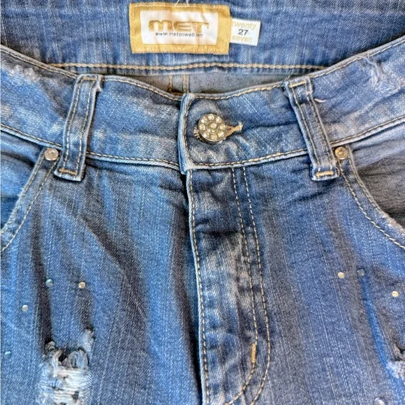 MET Distressed Skinny Jeans with blue sparkles - Picture 3 of 7